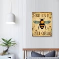 thumbnail image 3 of JRXY  Rustic Bee Flower Wall Decor Be Kind Positive Quotes You Can Be Anything Painting Prints Vintage Insect Framed Artwork Decor for Bathroom Bedroom Living Room 12x16 in, 3 of 4