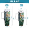 thumbnail image 6 of Yayeee 40oz Stainless Steel Tumbler with Straw and Handle Double-Wall Insulated Travel Water Bottle, Blue Sea Boat, 6 of 8