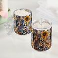 thumbnail image 2 of Yayeee 2 Pack Qtip Holder Bathroom Cotton Swab Canister with Lid Clear Dispenser Set, Purple Flowers, 2 of 6