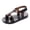 a20-Black, variant on KPOPLK Jelly Sandals for Girls Closed Toe Princess Costume Summer Dress Shoes Flat Sandals for Toddler/Little Kid/Big Kid Size 9,Clear