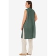 thumbnail image 2 of Woman Within Plus Size Lightweight Linen Vest Sweater, 2 of 6