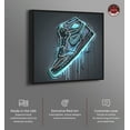 thumbnail image 2 of Blue Glow Sneaker Canvas Wall Art by Notoriart, Black Floater Frame, 40" x 40", 2 of 7