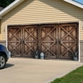 thumbnail image 5 of Retro Brown Door Garage Door Cover Banner 7 x 8 FT, Country Vintage Wooden Door Garage Door Curtains Backdrop with Grommets for Indoor Outdoor Wall Party Porch Yard Decorations Background, 5 of 9