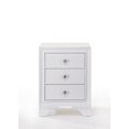 thumbnail image 3 of ACME Table de Chevet Blaise 3 Tiroirs en Blanc, 3 of 9