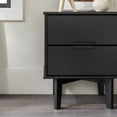 thumbnail image 5 of Walker Edison 2-Drawer Groove Handle Solid Wood Nightstand – Black, 5 of 16
