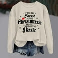 thumbnail image 3 of Twas The Nizzle Before Chrismizzle Sweatshirts for Women Long Sleeve Crewneck Funny Christmas Sweatshirt Pullover Tops, 3 of 4