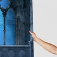 thumbnail image 3 of Chilfamy  Cartoon Shower Curtain, Fantasy World Castle Architecture Details Terrace Gazebo Indoor Foggy Forest, Cloth Fabric Bathroom Decor Set with Hooks, Grey Pale Blue White, 3 of 7