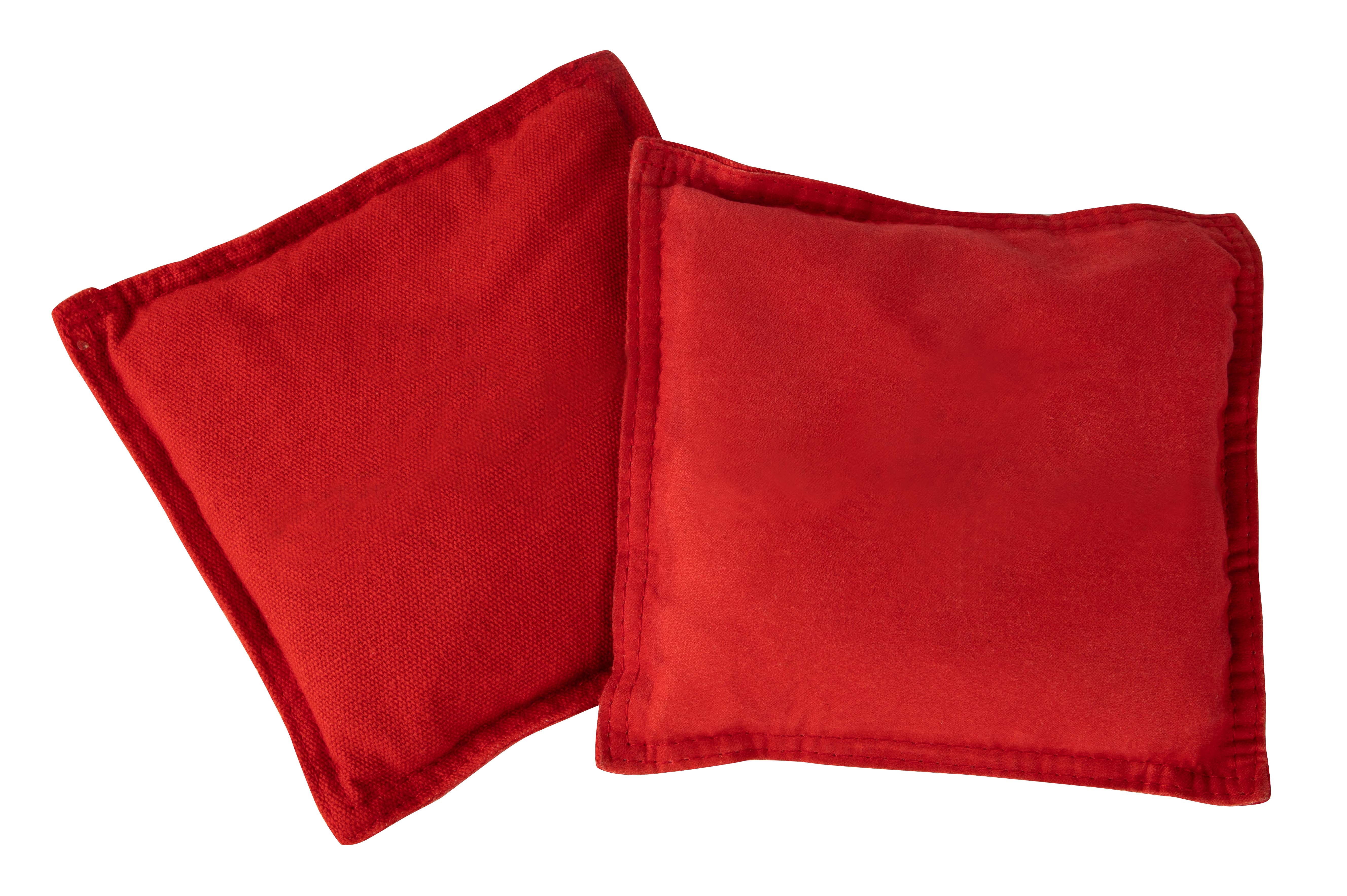 MD Sports Official Size Nylon Dual Sided Stick & Slide Bean Bags, Red