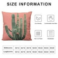 thumbnail image 5 of COMIO  Rustic Farmhouse Throw Pillow Covers Vintage Pink Color Green Cactus Tropical Summer Plants Pillow Case Cushion Cover Decorative Cushion Cover for Sofa Couch Chair, 5 of 5