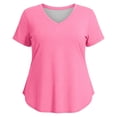thumbnail image 3 of Women's Plus Size Sports Top Loose Fit V Neck T Shirt, 3 of 3