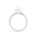 thumbnail image 2 of ANGARA Freshwater Cultured Pearl Infinity Ring in 14K White Gold for Women | June Birthstone, Birthday, Anniversary, Jewelry Gift for Women | Pearl Ring, 2 of 11