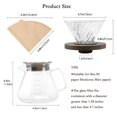 thumbnail image 4 of Lalord - Cafetera para verter sobre café, jarra de vidrio de borosilicato de 20 onzas con 100 filtro, 4 of 8