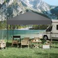 thumbnail image 1 of Historyli Carpa plegable de 3 x 3 m, plegable, con 3 niveles de altura ajustable, sombra portátil para exteriores, refugio para patio, refugio instantáneo, para patio, terraza, jardín, playa, gris, 1 of 8