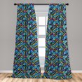 thumbnail image 5 of Ambesonne Psychedelic Curtains, Graffiti Teen Love, Pair of 28"x63", Multicolor, 5 of 5