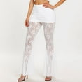 thumbnail image 2 of Women's Lace High Waist Elastic Casual Flared Pants, 2 of 5