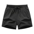 thumbnail image 2 of Pantalones cortos deportivos unisex clásicos con cordón ajustable para baloncesto, entrenamiento, jogging y fútbol. negro L, 2 of 8