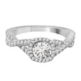thumbnail image 3 of Diamond Engagement Ring For Women 1 Carat Round Shape White Diamond Prong Setting 65 Stone Engagement Ring In 14K Solid Rose, White & Yellow Gold, 3 of 5