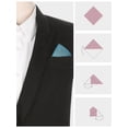 thumbnail image 3 of INSPIRE CHIC Men's Cotton Handkerchiefs Solid Color Pocket Square for Men Dark Blue One Size, 3 of 4