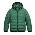 thumbnail image 3 of Cethrio Boys Puffer Jackets, School Zip up Long Sleeve Warm Winter Outerwear with Pockets Green Size 5-6 T, 3 of 5