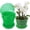 7in-green Emerald, variant on Orchid Pot, 6.7 Inch 8 Pack Orchid Pots with Holes and Saucers,Plastic Orchid Planter - Blue Sapphire