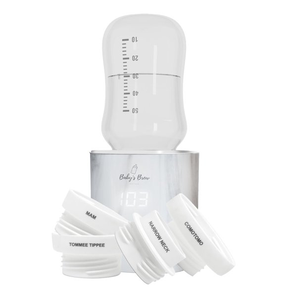 Calentador de Biberones Baby's Brew Portátil sin Cables con Juego de Adaptadores - Acabado Mármol