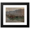 thumbnail image 2 of Santiago Rusiñol 24x20 Black Modern Framed Museum Art Print Titled - Boats on the Seine, 2 of 5