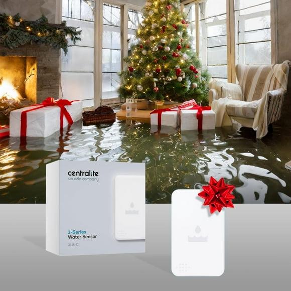 Prévenir les Dommages Causés par l'Eau pendant les Fêtes avec un Capteur d'Eau Zigbee - Partir pour les Fêtes Sans Fuites Ni Inondations - Fonctionne avec Tous les Grands Hubs, Y Compris SmartThings, Alexa et Ezlo