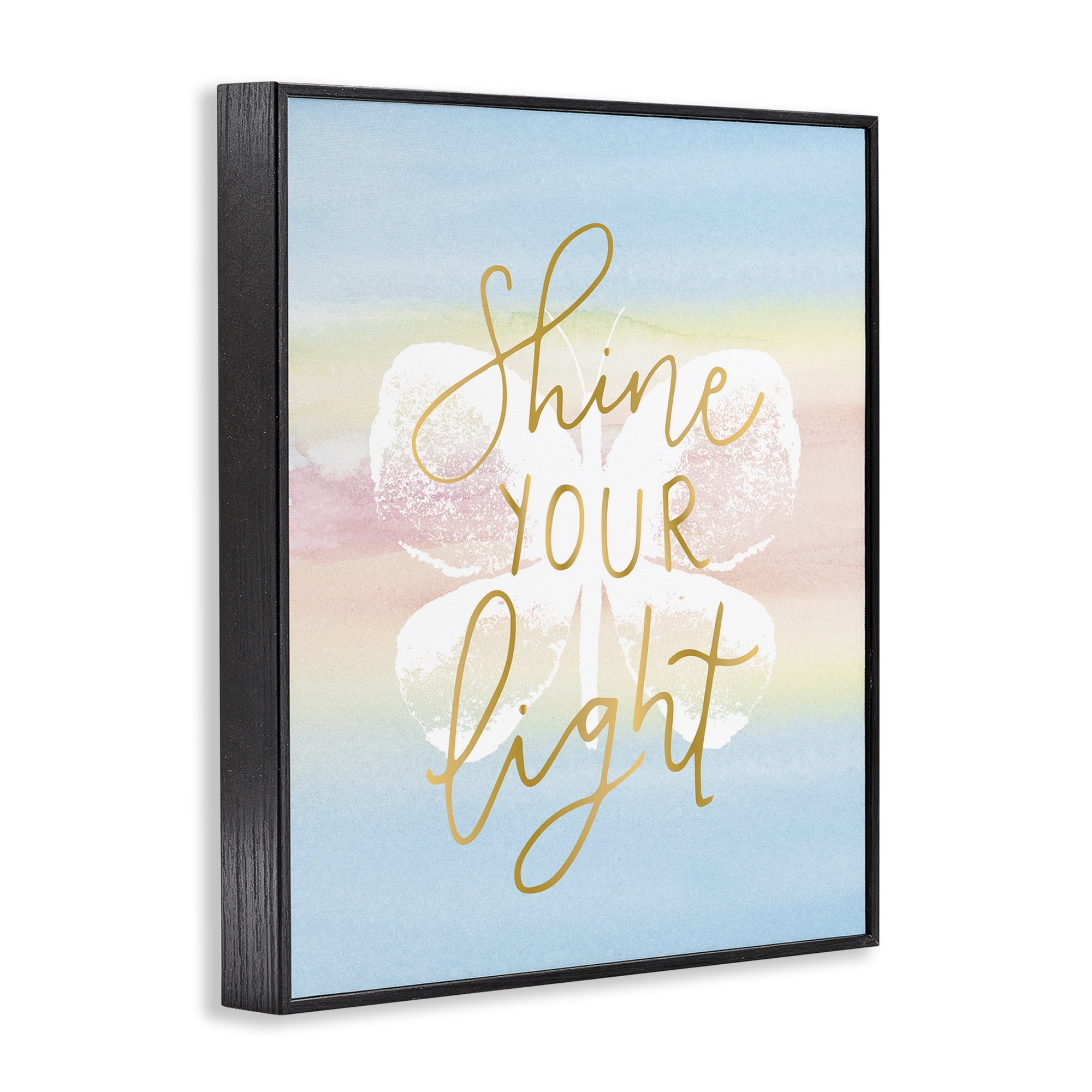 Stupell Industries Shine Your Light Animals & Insects Painting Black Framed Art Print Wall Art, 24 x 30