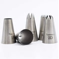 thumbnail image 1 of Set de 5 boquillas grandes profesionales de acero inoxidable para glaseado y cupcakes, 1 of 2