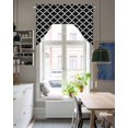 thumbnail image 5 of Black Morocco Kitchen Swag Valances for Windows, Boho Modern Minimalist Abstract Geometric Swag Valances Curtains for Living Room, Rod Pocket Window Treatments for Bathroom, Bedroom, Cafe, 56"x36", 5 of 6