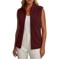 thumbnail image 4 of Diufon Fleece Vest for Women Full Zip Stand Collared Sleeveless Jackets Fall Winter Warm Outerwear with Pockets, 4 of 7