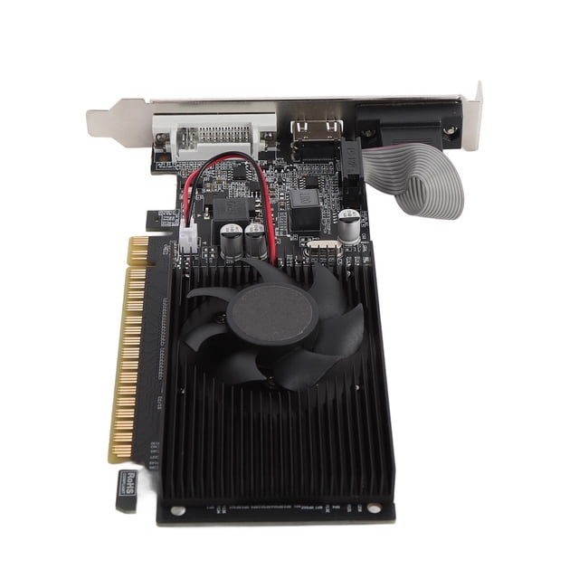 Tarjeta De Video Para Juegos, 1GB DDR3 VGA DVI HD Interfaz Multimedia Tarjeta Gráfica PCI Express 2.0 16X Para PC