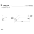thumbnail image 4 of Kingston Brass K150A1 Trimscape 6-Inch Shower Arm in Polished Chrome, 4 of 6