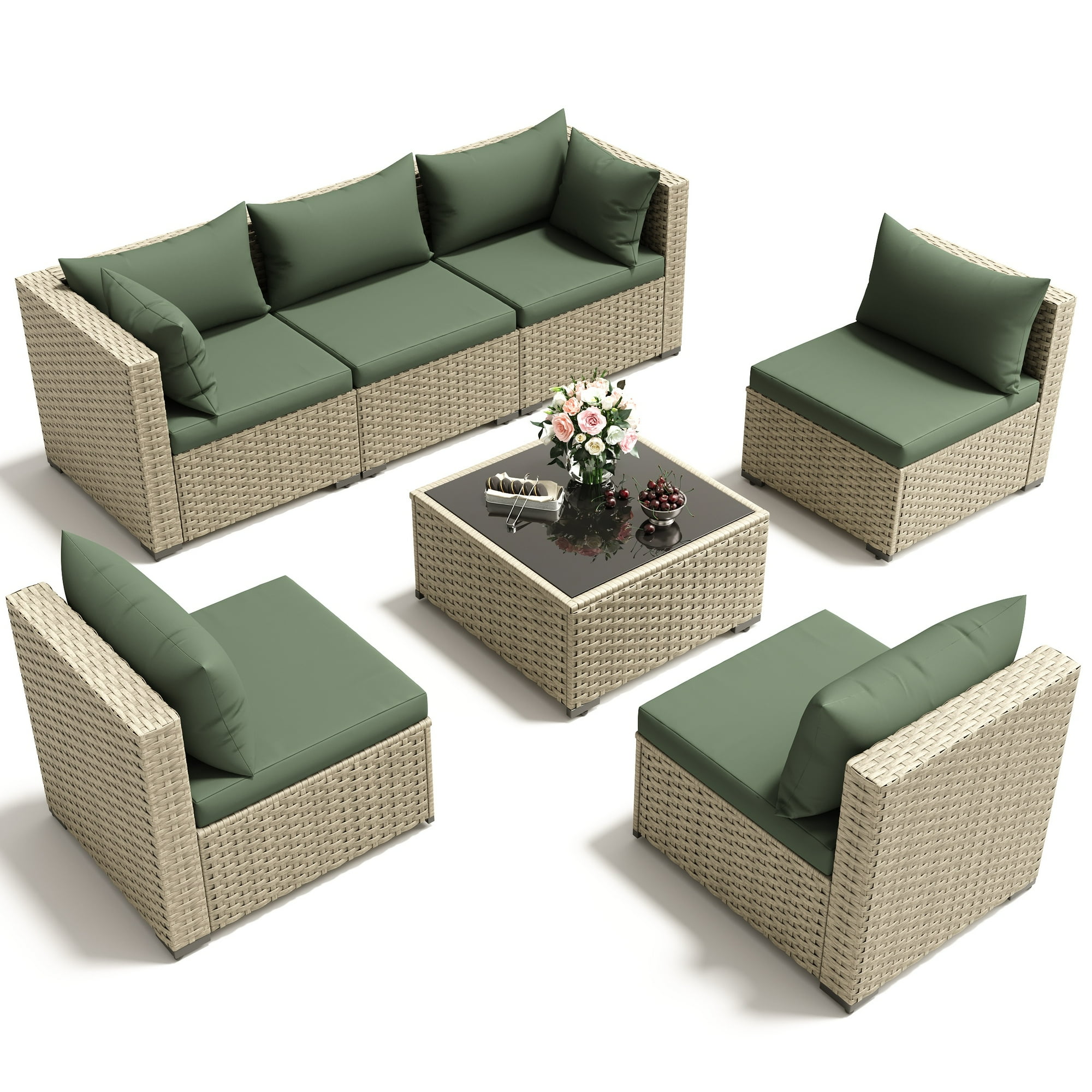 7 Pieces Outdoor Patio Furniture Set