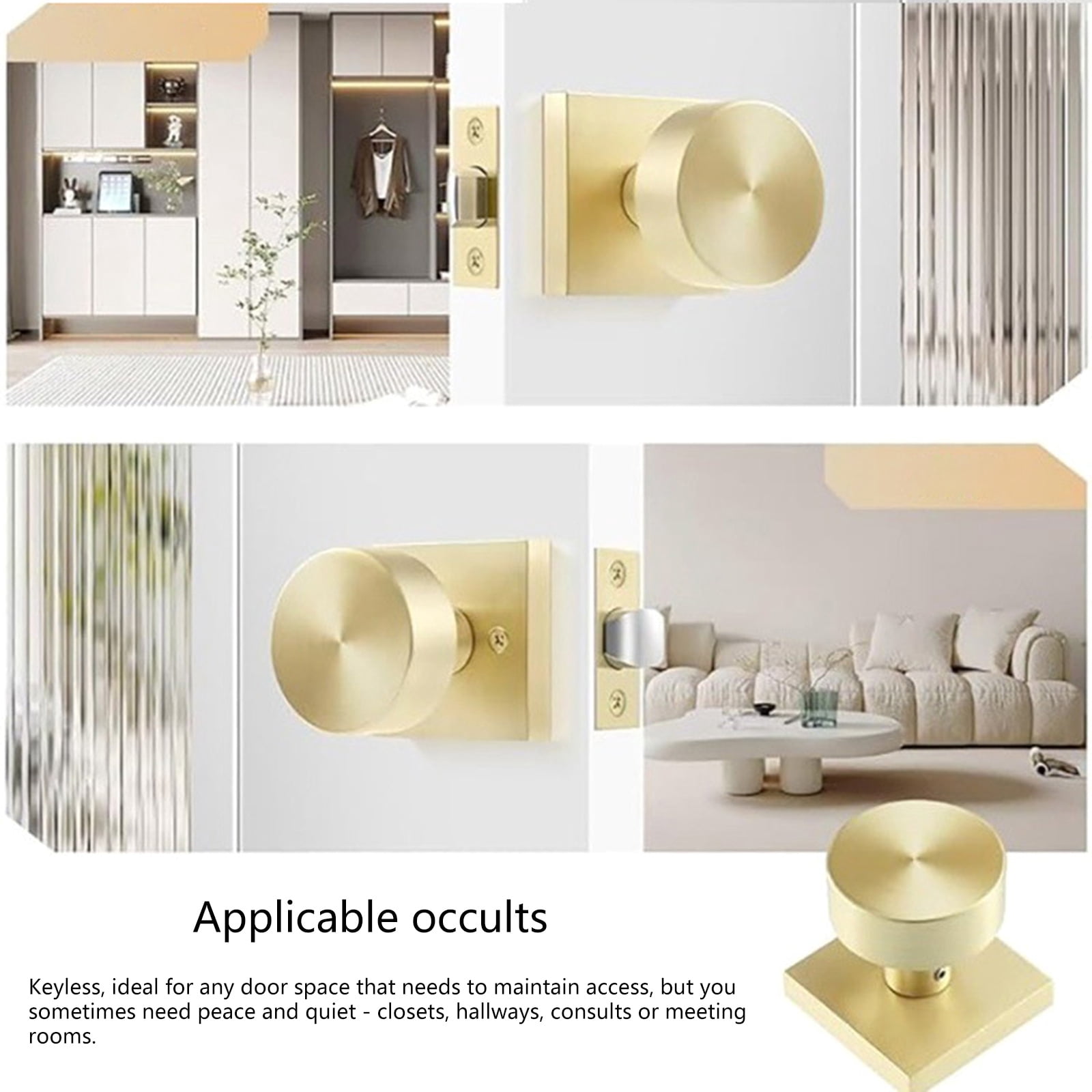 Brushed Gold Door Knobs Interior Square Styles Door Knobs Gold Interior Door Knobs Upgrades for Bedroom & Bathroom Use