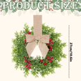 thumbnail image 2 of 10.6 inch Mini Christmas Wreaths for Kitchen Cabinet with Bow,Small Xmas Norfolk Wreath Decoration,Artificial Cedar Berry Snowy, Farmhouse Xmas Hanging Decor for Window Wall Front Door (Z1-khaki), 2 of 4