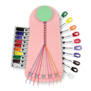 Choose Friendship My Friendship Bracelet Maker Jewelry Making Kit, 20 Pre-cut Threads Macaroon