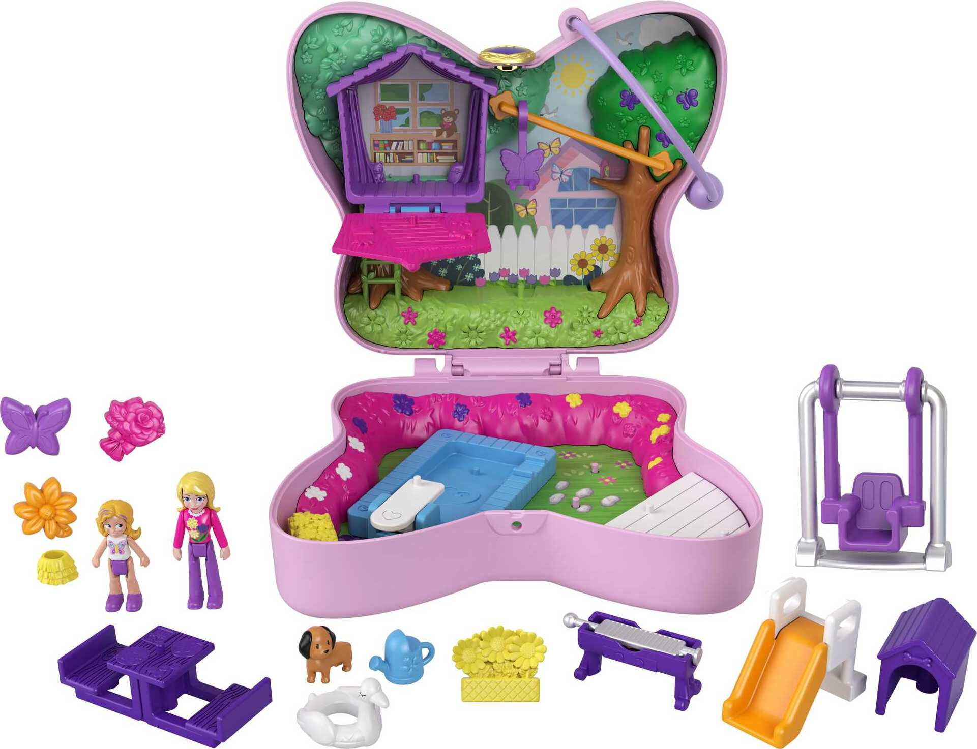 Neuf POLLY POCKET minuscules endroits Compact Playset Set de 4 