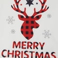 thumbnail image 4 of Christmas Family Pajamas Matching Set Letter Elk Print Long Sleeve Tops and Plaid Pants Sleepwear, 4 of 7