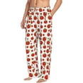 thumbnail image 2 of Uemuo Hand Drawn Tomatoes Pattern Men's Wide Leg Palazzo Lounge Pants with Pockets Light Weight Loose Comfy Casual Pajama Pants-Small, 2 of 9