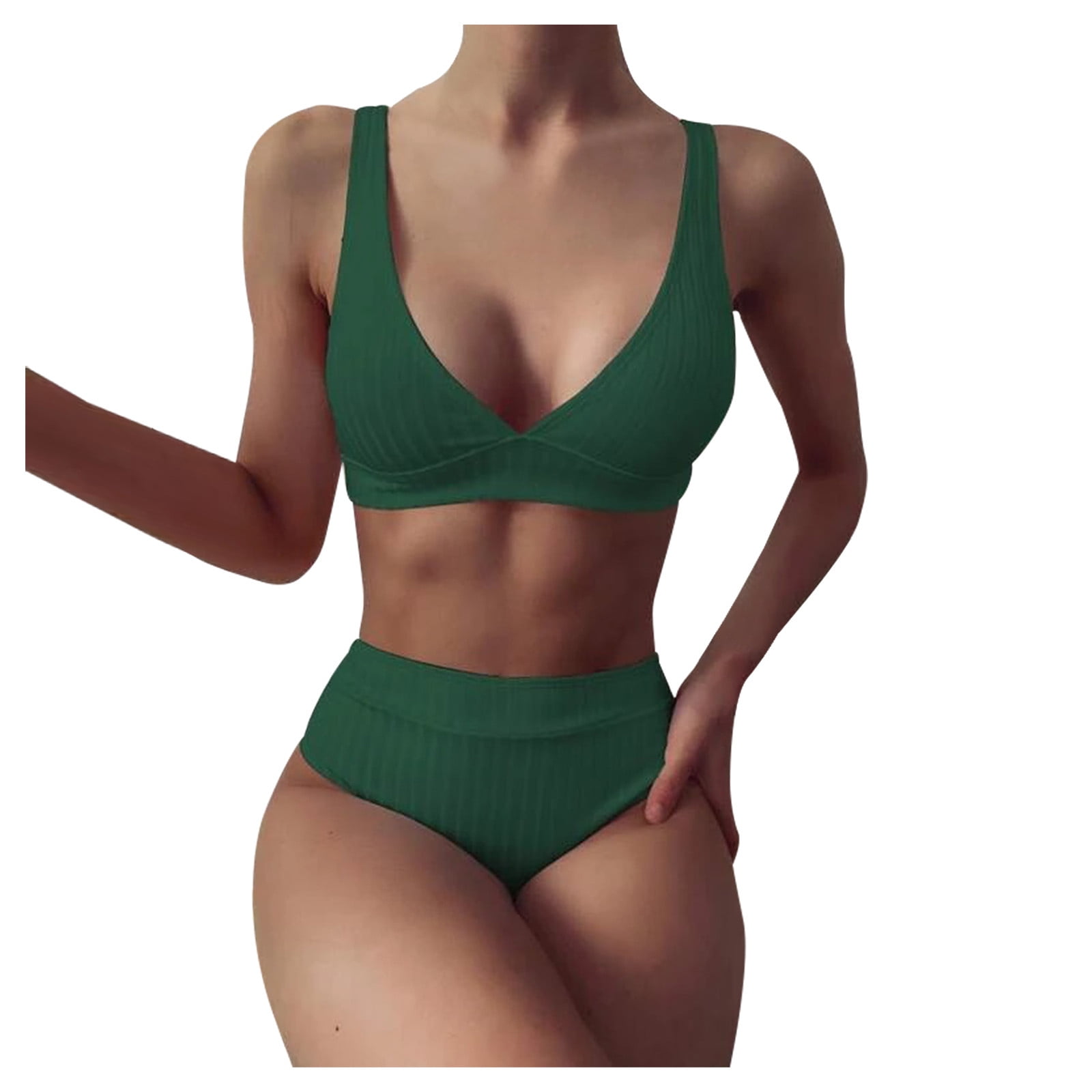Rib knit swimsuit Clearance