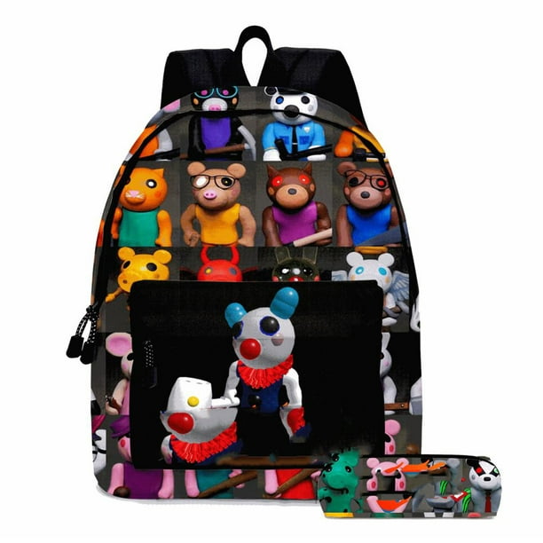 Juego de mochilas para chico mochila de juego de dibujos animados con estuche para lapices para la escuela viajes al aire libre Camping Picnic regalo de cumpleanos y Navidad 2 uds