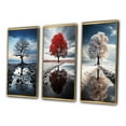thumbnail image 3 of Designart "Blue Grey Tree Silent I" Landscape Trees Framed Wall Art Set Of 3 - Blue Trees Frame Gallery Wall Set For Home Decor, 3 of 7