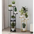 thumbnail image 5 of Royalbelle Metal Plant Stand,Multi-layer Tall Plant Shelf for Indoor Plants,Corner Plant Display Rack with Anti-slip Feet for Living Room,Balcony,Black, 5 of 5