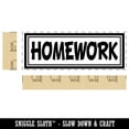 thumbnail image 2 of Homework School Teacher with Border Self-Inking Rubber Stamp Ink Stamper for Business Office - Black Ink - Large 2-3/4 Inch, 2 of 7