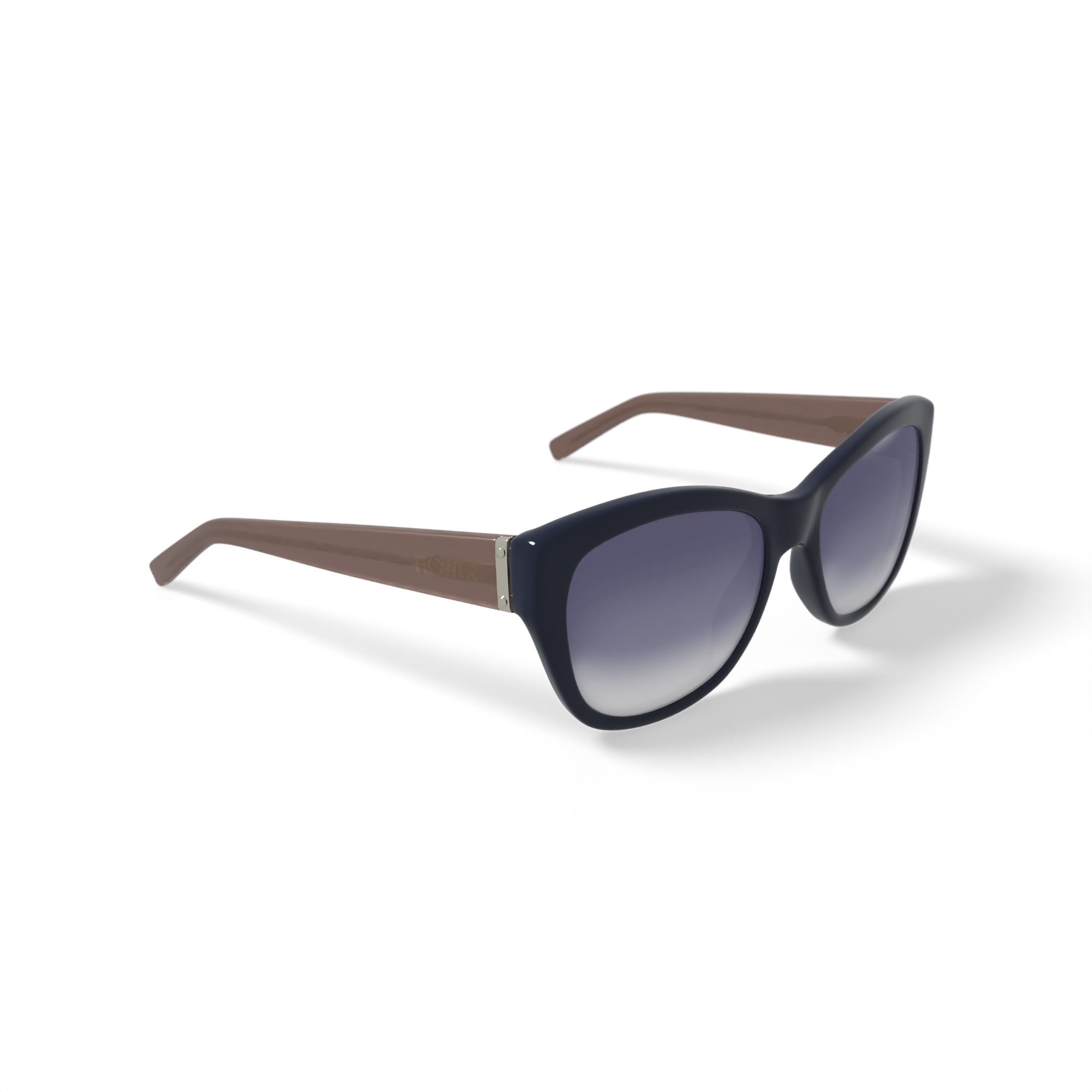 FLOWER Women's Rx'able Fashion Sunglasses, FLR1000, Charlie, Navy, 54-18-135, with Case