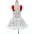 thumbnail image 4 of Zaldita Girls Ms Santa Clause Christmas Costume Shiny Sequins Tutu Dress Ballet Ice Skater Dancewear White 8, 4 of 7
