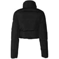 thumbnail image 3 of Langwyqu Winter Fashion Wome Lapel Collar Lightweight Solid Crop Jacket Coat, 3 of 4