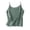 Green, variant on Women's Soft Strap Camisole Tank Top for Home and Casual Wear Comfortable Layering All Season Basic Undershirt Lace Tunic Women Camisole Camisole with Shelf Bra for Women Wide Straps Women Top Lace