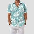 thumbnail image 2 of Mens Hawaiian Shirt Short Sleeve Button Down Shirts Tropical Floral Summer Beach Shirts,S-3XL, 2 of 6